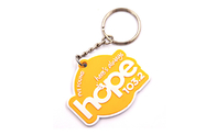 Cute Pattern Rubber Key Rings , Soft Rubber Keychain Customized Injected Logo